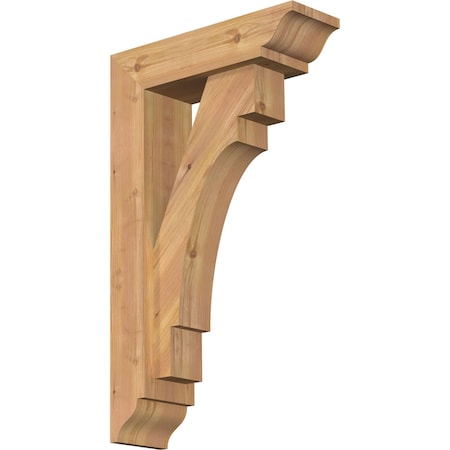 Merced Traditional Smooth Bracket W/ Offset Brace, Western Red Cedar, 5 1/2W X 18D X 30H